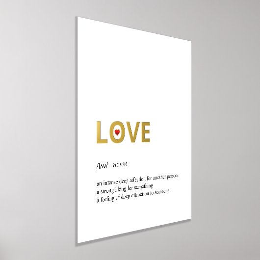 Impressions Dorure Définition de LOVE minimal blanc or (Poser)