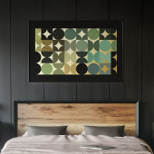 Impressions Dorure Demi-cercles Abstraits Fusion industrielle Art Or