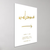 Impressions Dorure Design Moderne Direction Blanche Bienvenue Or (Poser)