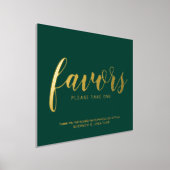 Impressions Dorure Design moderne mariage de script Faveurs émeraude  (Poser)