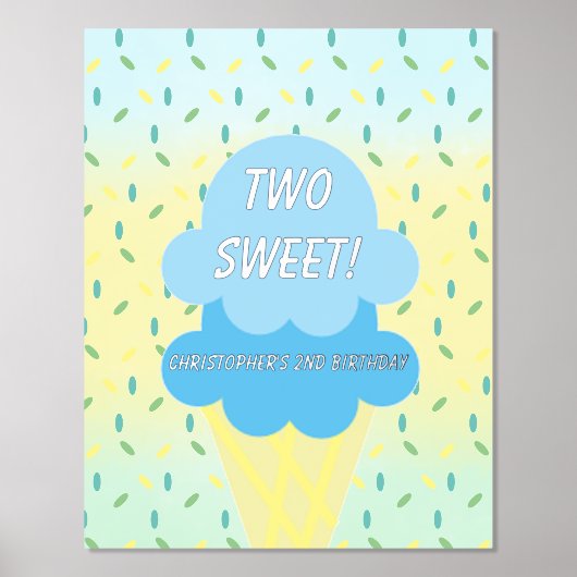 Impressions Dorure Deux crème glacée douce 2e anniversaire (Recto)