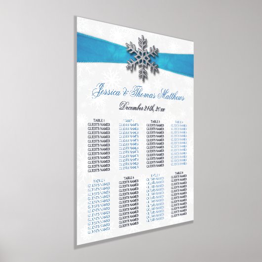 Impressions Dorure Diamante Snowflake & Blue Ribbon Mariage d'hiver (Poser)