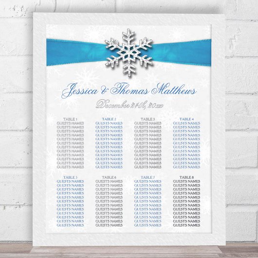 Impressions Dorure Diamante Snowflake & Blue Ribbon Mariage d'hiver