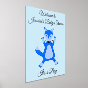 Impressions Dorure Douce Renardeau Bleu Garçon Baby Shower Personnali