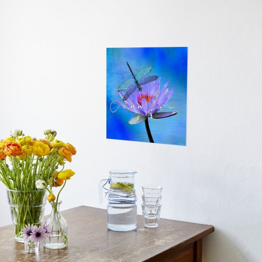 Impressions Dorure Dragonfly on Water Lily w Foil Name Foil Prints (Couchage (Cuisine))