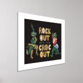 Impressions Dorure Drôle Crocodile Pun Rock Out Avec Votre Croc Out (Poser)