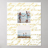 Impressions Dorure Écriture Attendre sur le Seigneur Deux photos (Recto)