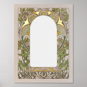 Impressions Dorure Élégant Art Nouveau Inspiré Ketubah écriture manus (Recto)