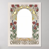 Impressions Dorure Élégant Art Nouveau Inspiré Ketubah écriture manus (Recto)