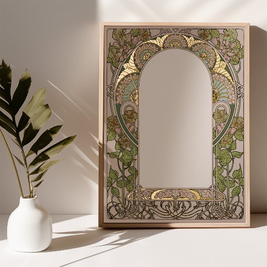 Impressions Dorure Élégant Art Nouveau Inspiré Ketubah écriture manus