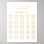 Impressions Dorure Élégant Gold Foil Formel Mariage Seing Chart (Recto)