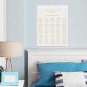 Impressions Dorure Élégant Gold Foil Formel Mariage Seing Chart (In situ (chambre))