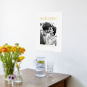 Impressions Dorure Elegant Gold Foil White Photo Mariage Affiche de b (Couchage (Cuisine))