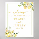 Impressions Dorure Elégant jaune Floral Sage Vert Mariage Or (Recto)