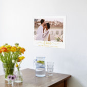 Impressions Dorure Élégant Love Calligraphie Script Mariage Photo Gol (Couchage (Cuisine))