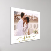 Impressions Dorure Élégant Love Calligraphie Script Mariage Photo Gol (Poser)