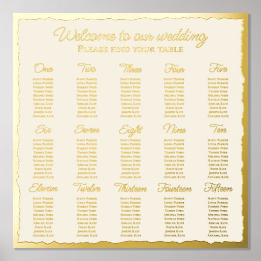 Impressions Dorure Elegant Luxe Gold Edge Ecru Foil Seize Chart (Recto)