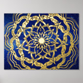 Impressions Dorure Elégant Luxe Or & Marine Bleu Mandala Reiki Yoga (Recto)