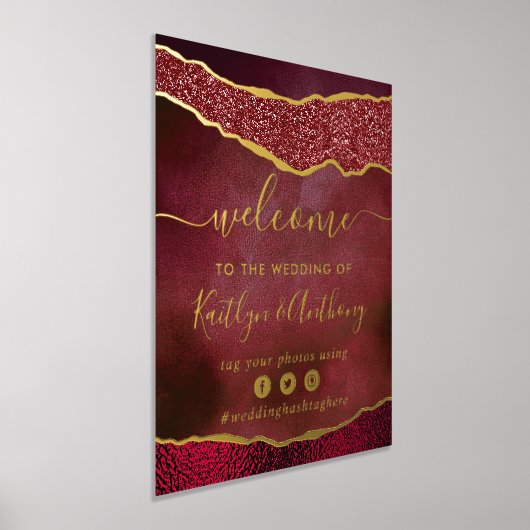 Impressions Dorure Elégant Mariage d'âge Burgundy & Or (Poser)