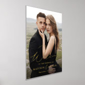 Impressions Dorure Élégant Mariage de script Gold Foil Affiche de bie (Poser)