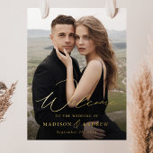 Impressions Dorure Élégant Mariage de script Gold Foil Affiche de bie