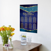 Impressions Dorure Elégant Marine Blue & Gold Agate Mariage Siège (Couchage (Cuisine))