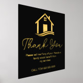 Impressions Dorure Élégant Merci de renvoi immobilier (Poser)