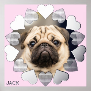 Impressions Dorure Elegant Minimal Heart Photo Ajouter un nom