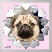 Impressions Dorure Elegant Minimal Heart Photo Ajouter un nom (Recto)