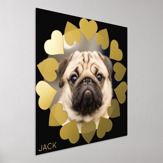 Impressions Dorure Elegant Minimal Heart Photo Ajouter un nom (Poser)