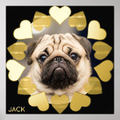 Impressions Dorure Elegant Minimal Heart Photo Ajouter un nom (Recto)