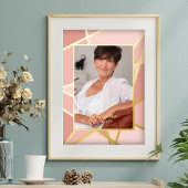 Impressions Dorure Élégant Pink Abstrait Photo funérailles commémorat