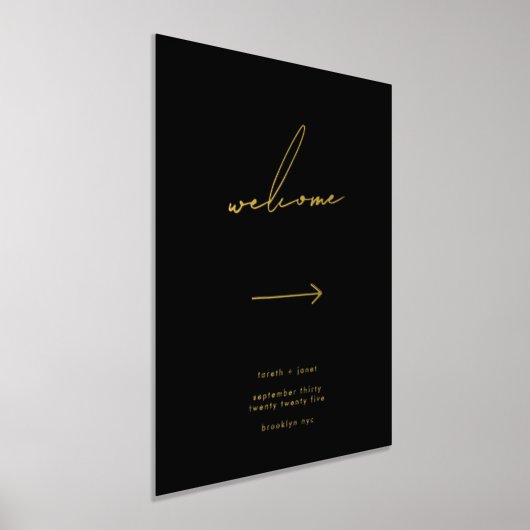 Impressions Dorure Élégant Script Black Direction Welcome Gold (Poser)