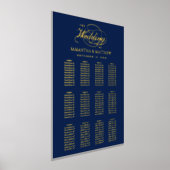 Impressions Dorure Élégant Script Real Foil Pressé Seing Chart (Poser)