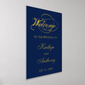 Impressions Dorure Élégant script "Welcome" Real Foil Mariage Signal (Poser)