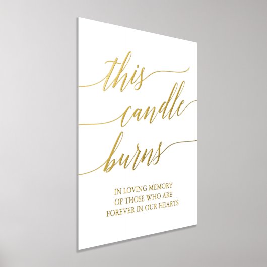 Impressions Dorure Élégante calligraphie à huile d'or Cette bougie br (Poser)