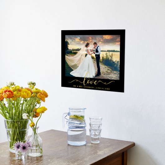 Impressions Dorure Élégante calligraphie Script Love Mariage Photo Go (Couchage (Cuisine))