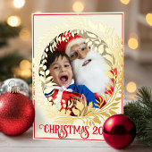 Impressions Dorure Elégante couronne d'or Noël Photo Année et photo