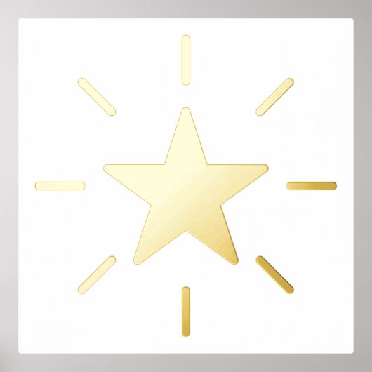 Impressions Dorure Élégante étoile brillante Real Gold (Recto)