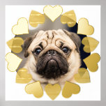 Impressions Dorure Élégante photo de coeur minimale<br><div class="desc">Elégante photo de coeur minime avec des photos de coeurs en feuille or ou argent avec arrière - plan blanc. Utilisez la commande "Modifier la conception" pour modifier la couleur arrière - plan. Simple et de bon goût.</div>