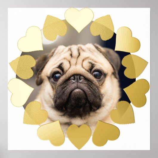 Impressions Dorure Élégante photo de coeur minimale (Recto)