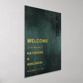 Impressions Dorure Émeraude verte moderne Black Welcome Gold Foil (Poser)