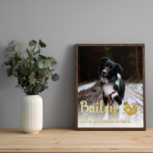 Impressions Dorure Empreintes de pattes d'or dans nos coeurs Monument