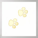Impressions Dorure Empreintes de pattes Motif Cute Chambre Cadeau Déc<br><div class="desc">Conçu avec de mignons empreintes de pattes pour ceux qui aiment les animaux de compagnie!</div>