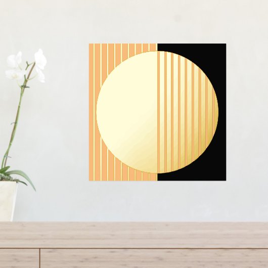 Impressions Dorure Été Soleil Orange Cercles Noirs Gratuits Art Or (In Situ (Tableau d'Entrée))
