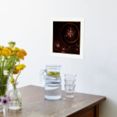 Impressions Dorure Étoile cramoisie orbitant l'art cosmique abstrait (Couchage (Cuisine))