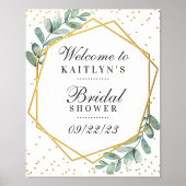 Impressions Dorure Eucalyptus Gold Fête des mariées géométrique Real (Recto)