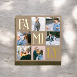 Impressions Dorure Famille Chic Multi Photo Beige<br><div class="desc">Poster présente la fac de photo moderne et maman en papier.</div>