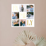 Impressions Dorure Famille Chic Multi Photo Blanc<br><div class="desc">Poster présente la fac de photo moderne et maman en papier.</div>