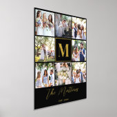 Impressions Dorure Famille monogramme 8 photo collage élégant chic (Poser)